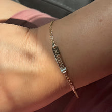 Load image into Gallery viewer, 10K Gold Adjustable Curb Link Baby ID Bracelet