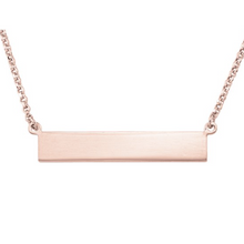Load image into Gallery viewer, 925 Sterling Silver Personalized Bar Necklace with Name