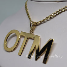 Load image into Gallery viewer, High Polish Personalized Three Initial Curb Necklace