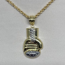 Load image into Gallery viewer, 10K gold boxing glove chain set