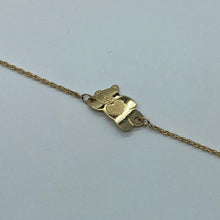 Load image into Gallery viewer, Large 10K Gold Teddy Bear Baby ID Bracelet