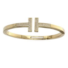 Load image into Gallery viewer, 10K Gold Bar Bangle Bracelet