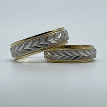 Load image into Gallery viewer, NEW 10K two Tone Diamond Cut Wedding Band