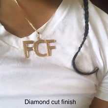 Load image into Gallery viewer, High Polish Personalized Three Initial Curb Necklace