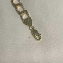 Load image into Gallery viewer, Gold Solid Square Curb Link Bracelet