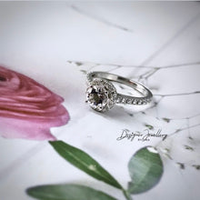 Load image into Gallery viewer, Lotus Halo Engagement Ring