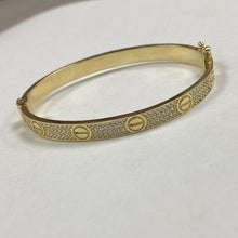 Load image into Gallery viewer, REVERSIBLE 10k Gold Designer Inspired Bangle with Two Wearable Designs