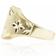 Load image into Gallery viewer, 10K Gold Diamond Cut DAD Signet Ring