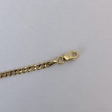 Load image into Gallery viewer, 10K Two Tone Gold Puffed Initial Chain Set