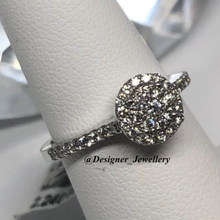 Load image into Gallery viewer, 14K White Gold Diamond Cluster Halo Engagement Ring