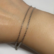 Load image into Gallery viewer, 10K White Gold Diamond Cut Rolo Link Bracelet/Chain (special edition)