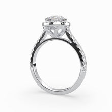 Load image into Gallery viewer, Lotus Halo Engagement Ring