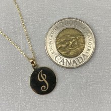 Load image into Gallery viewer, 10K Gold Personalized Initial Mini Disc Necklace