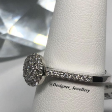 Load image into Gallery viewer, 14K White Gold Diamond Cluster Halo Engagement Ring