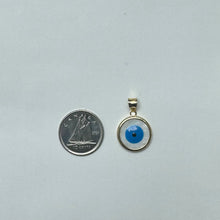 Load image into Gallery viewer, 10K Gold Mini Evil Eye Pendant
