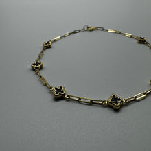 Load image into Gallery viewer, 10K Gold Clover Anklet
