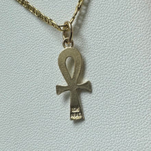 Load image into Gallery viewer, 10K Gold Diamond Cut Ankh Pendant
