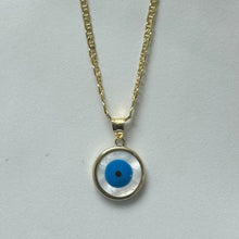 Load image into Gallery viewer, 10K Gold Mini Evil Eye Pendant
