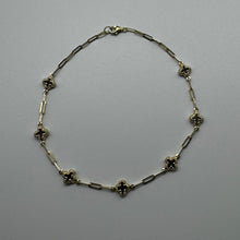 Load image into Gallery viewer, 10K Gold Clover Anklet
