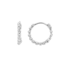 Load image into Gallery viewer, 10K/14K Gold Mini Beaded Hoop Earrings
