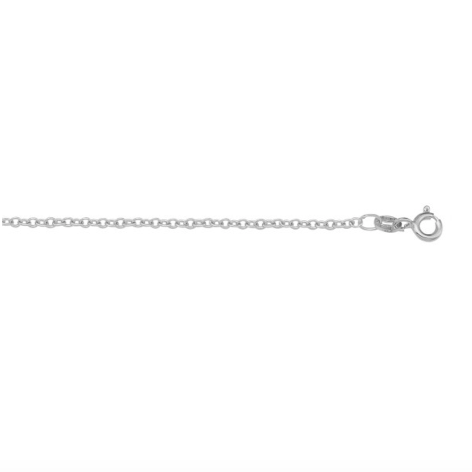 10K/14K/18K White Gold Open Cable Link Chain