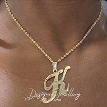 Load image into Gallery viewer, Diamond Cut Initial Rope Necklace
