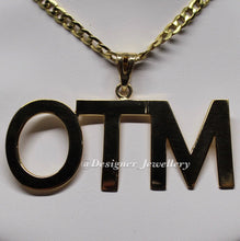 Load image into Gallery viewer, High Polish Personalized Three Initial Curb Necklace
