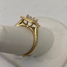 Load image into Gallery viewer, 10K Gold Princess Cut Halo Ring
