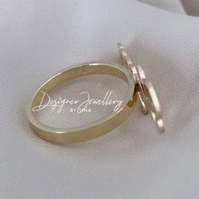 Load image into Gallery viewer, Diamond Cut Cursive Font Personalized Name Ring
