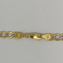 Load image into Gallery viewer, 10K Gold 5.5 mm Two Tone Curb Link Bracelet/Chain
