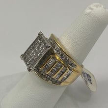 Load image into Gallery viewer, 14K Yellow Gold Micro Set Diamond Engagement Ring
