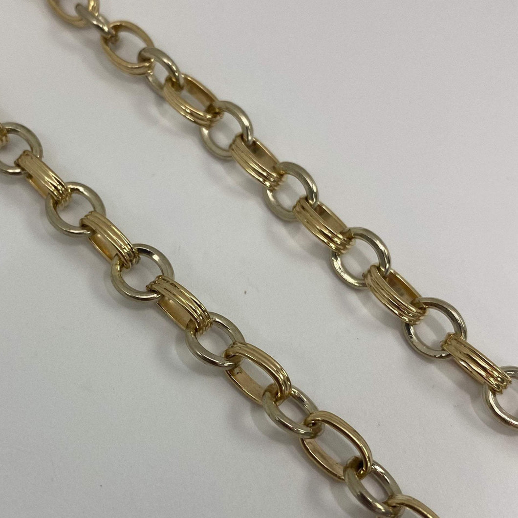 10K SOLID gold fancy link chain
