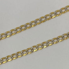 Load image into Gallery viewer, 10K Gold 5.5 mm Two Tone Curb Link Bracelet/Chain

