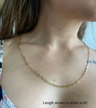 Load image into Gallery viewer, 10K Gold Paperclip Link Chain
