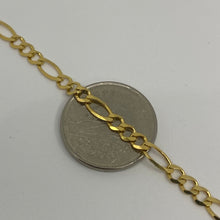 Load image into Gallery viewer, SOLID 10K Gold 3.7 mm Figaro Link Bracelet/Chain

