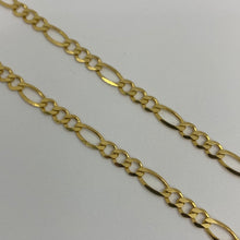 Load image into Gallery viewer, SOLID 10K Gold 3.7 mm Figaro Link Bracelet/Chain
