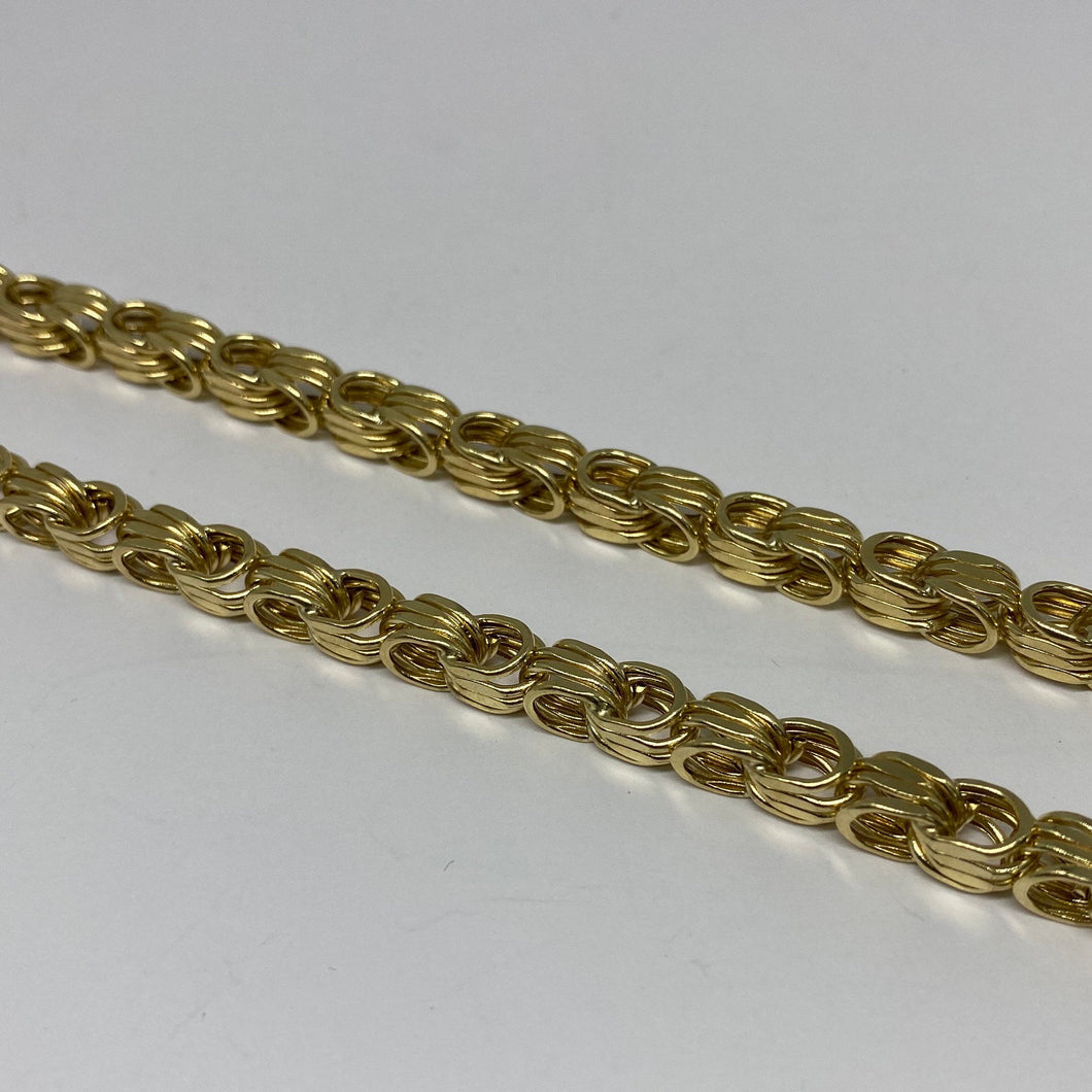 10K Yellow Gold L Fancy Link Chain