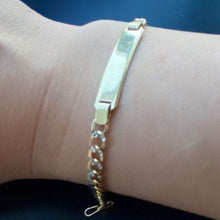 Load image into Gallery viewer, Engravable 10K Gold Miami Cuban Link Baby ID Bracelet
