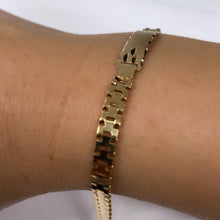 Load image into Gallery viewer, Ladies 10K Gold Custom Engraved Zipper Link ID Bracelet
