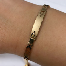 Load image into Gallery viewer, Ladies 10K Gold Custom Engraved Zipper Link ID Bracelet
