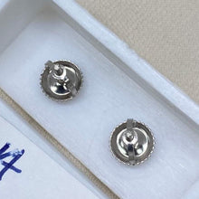 Load image into Gallery viewer, 10K White Gold Screw Back Diamond Heart Stud Earrings
