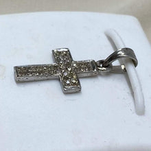 Load image into Gallery viewer, 925 Sterling Silver &amp; Diamond Cross Pendant
