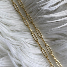 Load image into Gallery viewer, SOLID 10K Gold Paperclip Link Bracelet/Anklet/Chain
