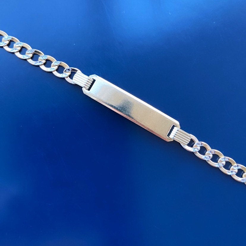 Engravable 10K Gold Miami Cuban Link Baby ID Bracelet