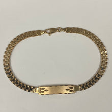 Load image into Gallery viewer, Ladies 10K Gold Custom Engraved Zipper Link ID Bracelet
