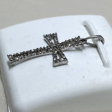 Load image into Gallery viewer, 925 Sterling Silver &amp; Diamond Cross Pendant
