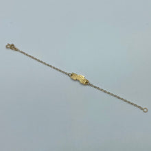 Load image into Gallery viewer, Small 10K Gold ABC Baby ID Bracelet
