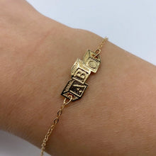 Load image into Gallery viewer, Large 10K Gold ABC Baby ID Bracelet
