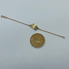 Load image into Gallery viewer, Large 10K Gold Teddy Bear Baby ID Bracelet
