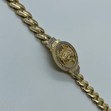 Load image into Gallery viewer, 10K Gold Medusa Miami Cuban Link Bracelet
